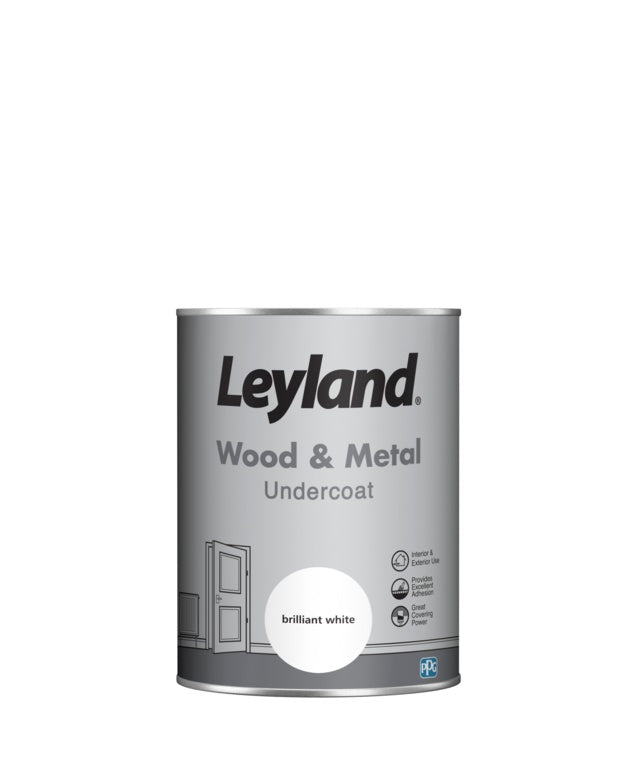 Leyland Wood & Metal Undercoat 1.25L Brilliant White