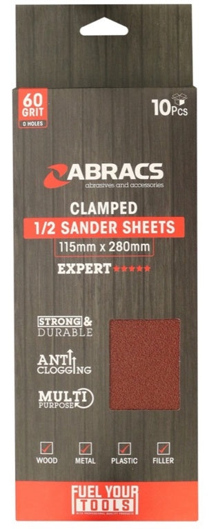 Abracs Orbital Clamped Sanding Sheet Coarse 115mm x 280mm 60g